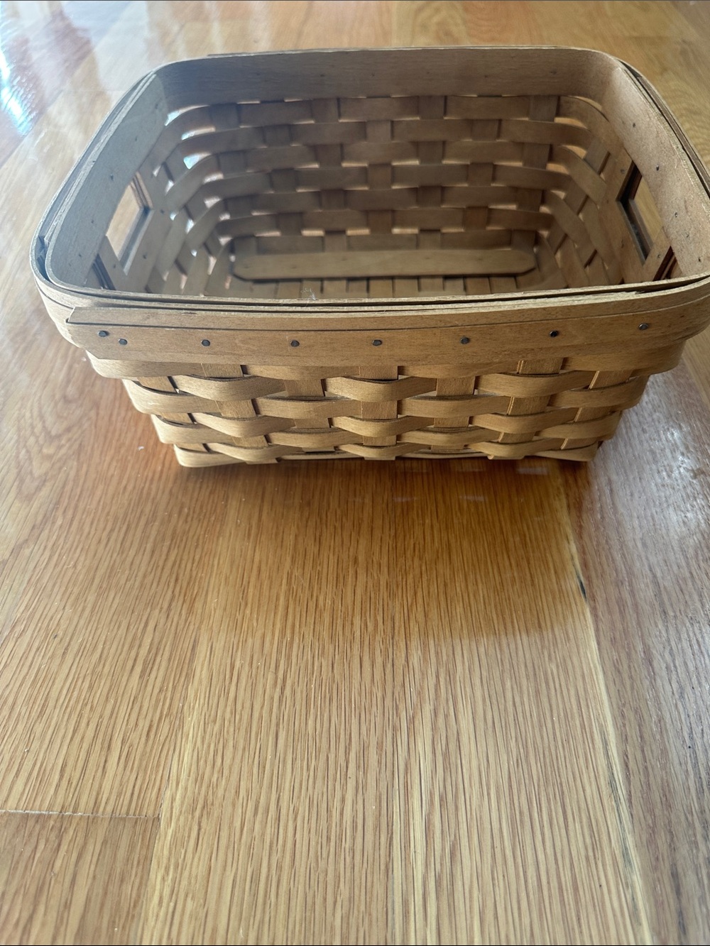 Longaberger Natural Woven Storage Basket - Natural Color with handles. No liner.
